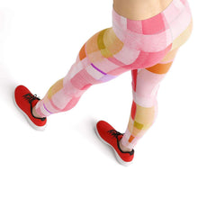 Load image into Gallery viewer, Pink plaid high waist yoga pants - Shopping ing
