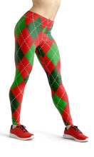 Load image into Gallery viewer, Red and green plaid high waist yoga pants - Shopping ing
