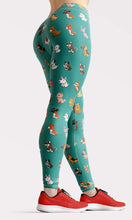 Load image into Gallery viewer, Green lovely doggie high waist yoga pants - Shopping ing
