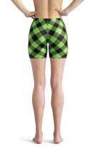 Load image into Gallery viewer, Green check print super hot shorts - Shopping ing
