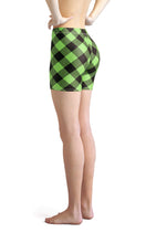 Load image into Gallery viewer, Green check print super hot shorts - Shopping ing
