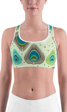 Load image into Gallery viewer, Green peacocktail sports bra - Shopping ing
