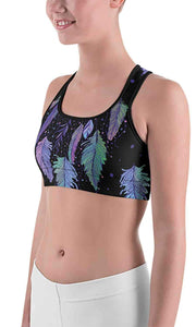 Blue feather sports bra - Shopping ing