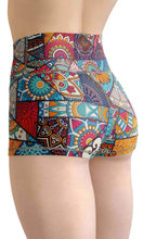 Load image into Gallery viewer, Abstract seasons high waist yoga shorts - Shopping ing
