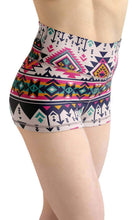Load image into Gallery viewer, Geometric forest high waist yoga shorts - Shopping ing
