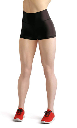 Black color high waist yoga shorts - Shopping ing