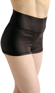 Black color high waist yoga shorts - Shopping ing