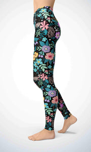 Black flower garden legging - Shopping ing