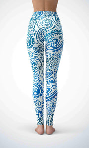 Blue print legging - Shopping ing