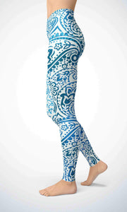 Blue print legging - Shopping ing