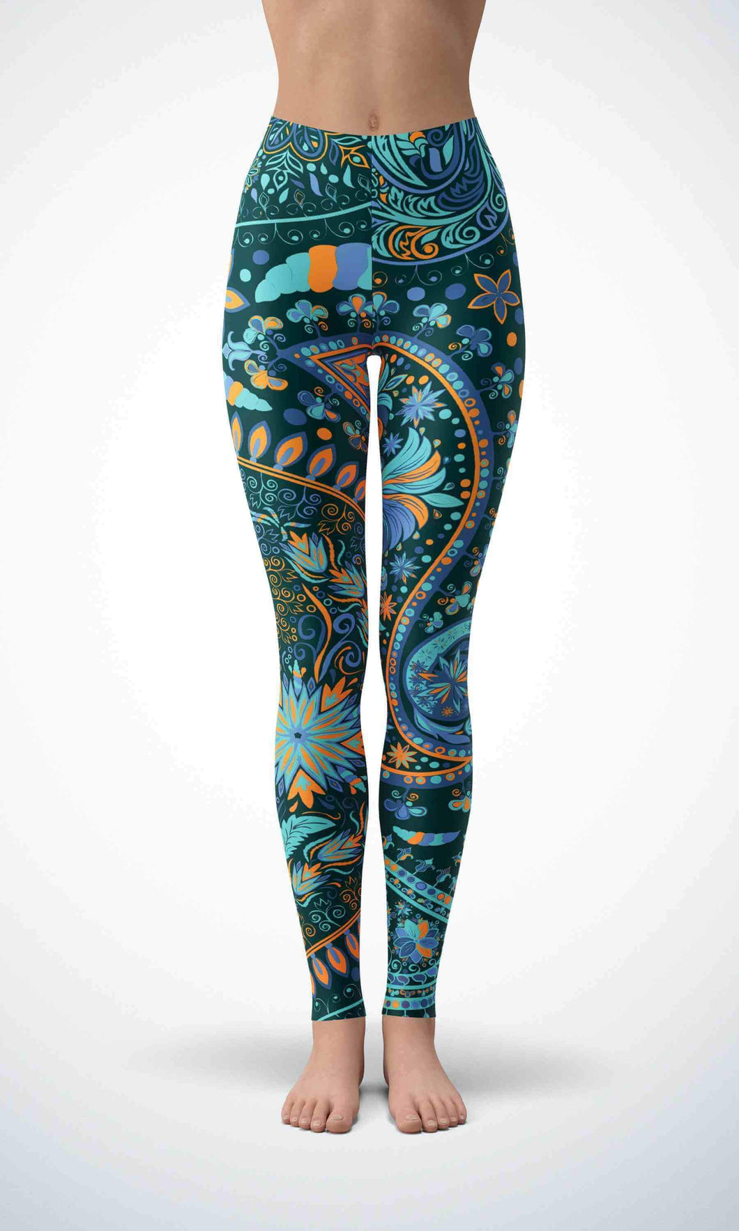 Blue painting legging - Shopping ing