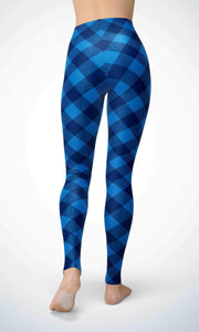 Blue check print legging - Shopping ing