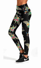 Load image into Gallery viewer, Hummingbird and flower workout yoga pants - Shopping ing
