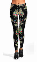Load image into Gallery viewer, Hummingbird and flower workout yoga pants - Shopping ing
