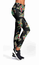 Load image into Gallery viewer, Hummingbird and flower workout yoga pants - Shopping ing
