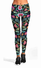 Load image into Gallery viewer, Red flower wallpaper workout yoga pants - Shopping ing
