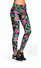 Load image into Gallery viewer, Red flower wallpaper workout yoga pants - Shopping ing
