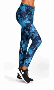 Blue camo print workout yoga pants - Shopping ing