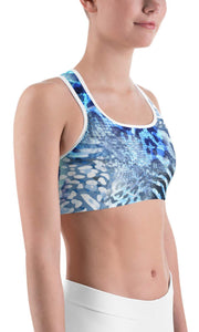 Blue leopard skin sports bra - Shopping ing